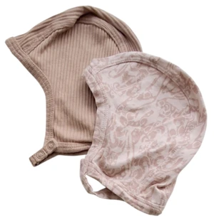 Marmar to hjelme i rosa og lysebrune farver str. 2 mdr