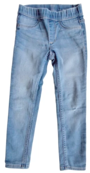 H&M blå bløde denim jeggings str. 104