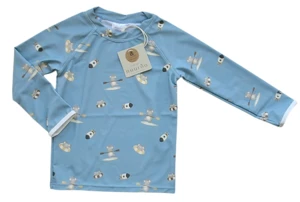 Ny Nuuroo blågrå langærmet UV badebluse str. 98-104