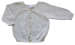 Name it beige eller lysegrå strikket trøje str. 68