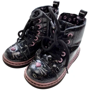 Nelli blu sorte blanke støvletter str. 24