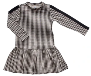 Coccodrillo sort og beige mønstret kjole str. 92