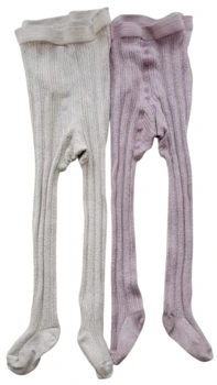 MP to par strømpebukser i rosa og beige str. 80