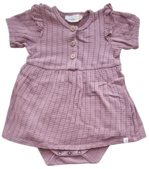Lil'Atelier mørk rosa kortærmet bodykjole str. 68