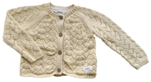 Newbie lysegul finstrikket langærmet trøje str. 80