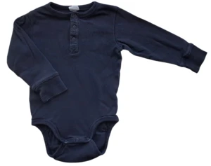 H&M sort langærmet rib body str. 86