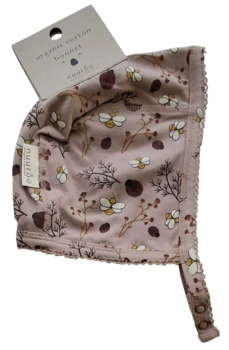 Ny Nuuroo lysebrun-rosa bomuldshjelm str. 41 cm