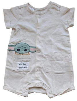 H&M råhvid starwars kortærmet heldragt str. 62