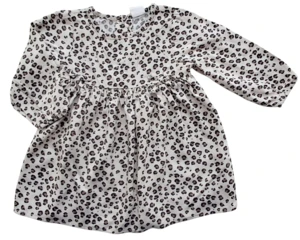 H&M beige tynd langærmet kjole str. 68