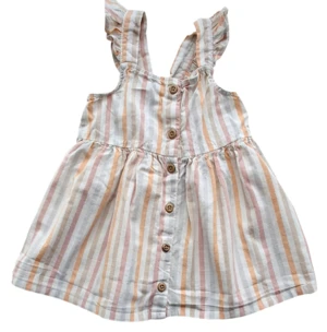 H&M råhvid stribet sommerkjole str. 74