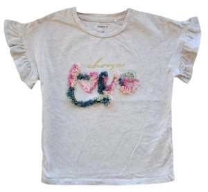 Name it lys beige kortærmet bluse str. 104