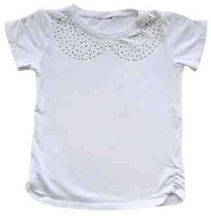 Hvid kortærmet T-shirt str. 98