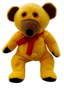 Gul lille bamse fra DR serien "Bamse og Kylling"