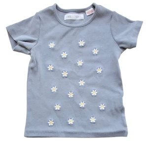 Zara grå kortærmet rib T-shirt str. 110