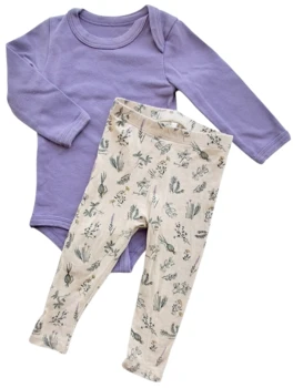 Soft gallery leggings og lilla Katvig body str. 68