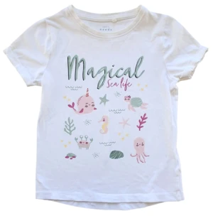 Name it hvid kortærmet T-shirt str. 110