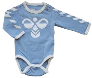 Hummel lys gråblå langærmet body str. 56
