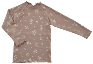 Thats mine lysebrun langærmet rib bluse str. 92