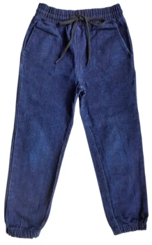 Mørkeblå pullup denimbukser str. 104