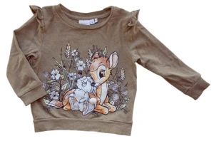 Name it lysebrun langærmet sweatshirt str. 86