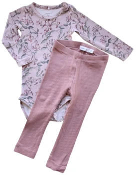Name it rosa leggings og langærmet body str. 74