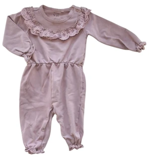 VRS pudderfarvet sweat heldragt str. 74