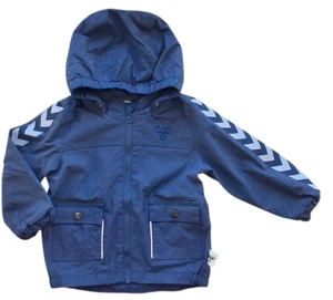 Hummel blå langærmet softshell jakke str. 86
