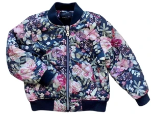 Name it tyk blomstret termojakke str. 104