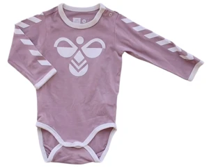 Hummel rosa langærmet body str. 68