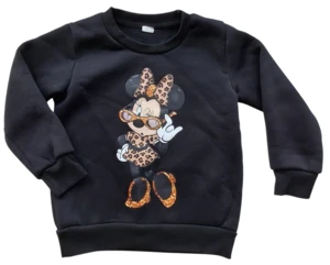 Sort langærmet sweatshirt str. 100