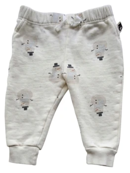 Rabbit + bear råhvide sweatpants str. 6-9 mdr