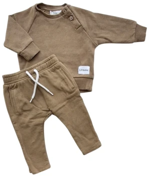 Lil'Atelier brunligt sweat sæt str. 62