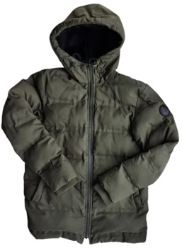 Jack & Jones armygrøn tyk varm vinterjakke str. 164
