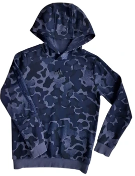 Adidas blå kamuflage sweatshirt str. 140