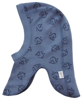 Små rollinger blågrå uld elefanthue str. 56-62