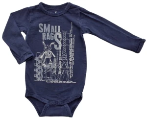Small stuff mørkeblå langærmet body str. 74