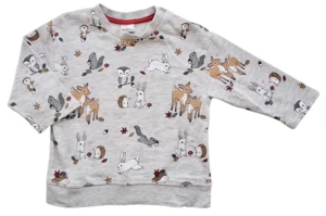 H&M lysegrå langærmet sweatshirt str. 74