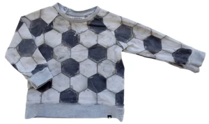 Molo lysegrå langærmet tynd sweatshirt str. 86
