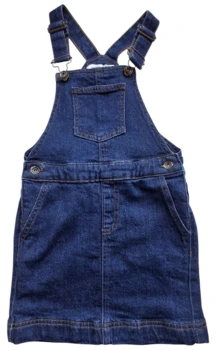 Name it mørkeblå denim kjole str. 110