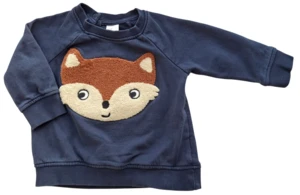 H&M mørkeblå langærmet sweatshirt str. 80