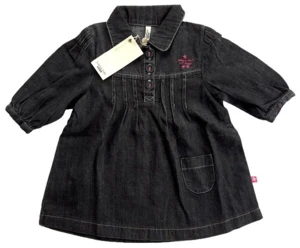Ny Fransa kids mørkegrå denim kjole str. 62