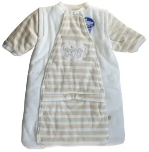 Ny Noukie's råhvid/beige blød velour sovepose