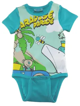 Ny Me Too grøn kortærmet body