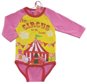 Ny Me Too pink/gul langærmet body