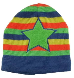 Ny Me Too grøn stribet strik hue