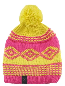 Ny Haglöfs pink/gul strikket tophue onesize