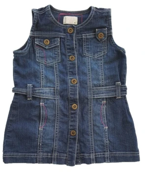 Fixoni blå denim kjole str. 80